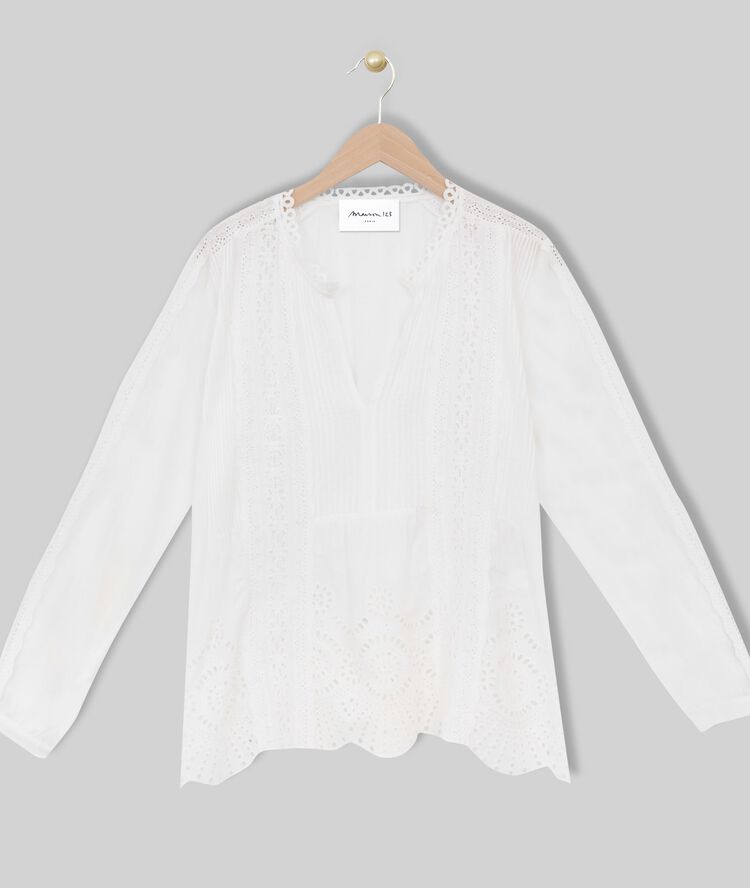 Blouse en dentelle elinda ecru.