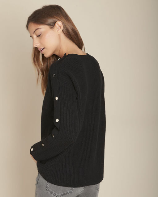 Pull en cachemire noir flaine noir.