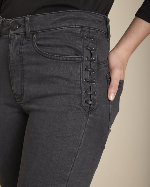 L'audacieux skinny jean black used sally noir.