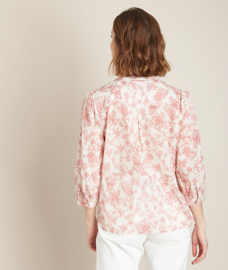 Blouse imprimée enry bleu nuit.