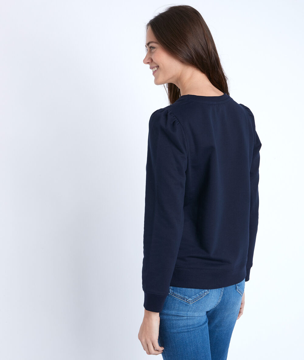 Sweat marine à strass ivy marine.