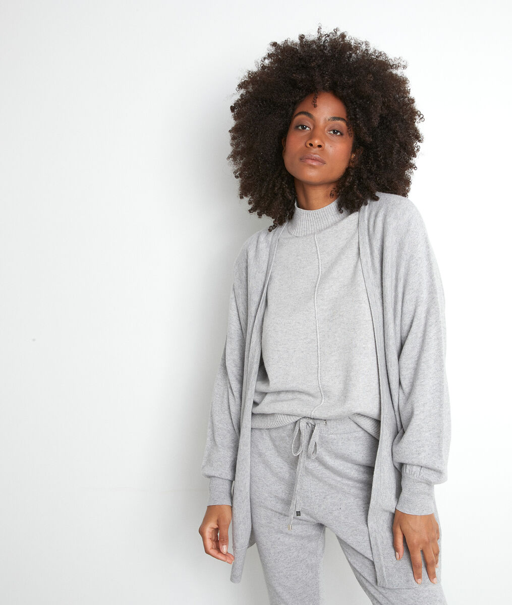 Cardigan long gris chiné Terence | 1-2-3 Cardigan long gris chiné Terence PhotoZ | 1-2-3
