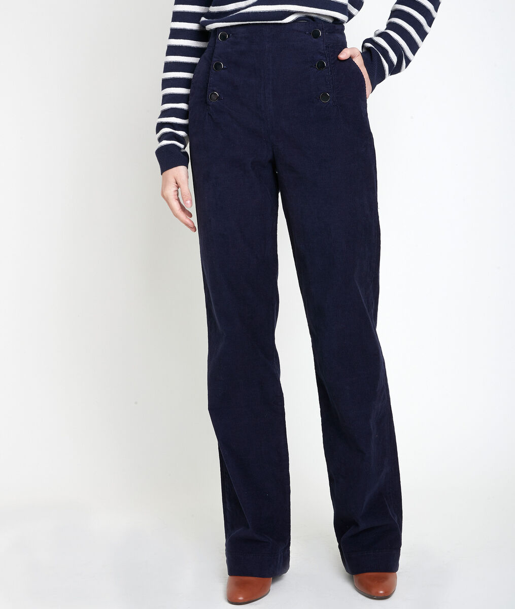 Pantalon à pont en velours Hubert | 1-2-3 Pantalon à pont en velours Hubert PhotoZ | 1-2-3