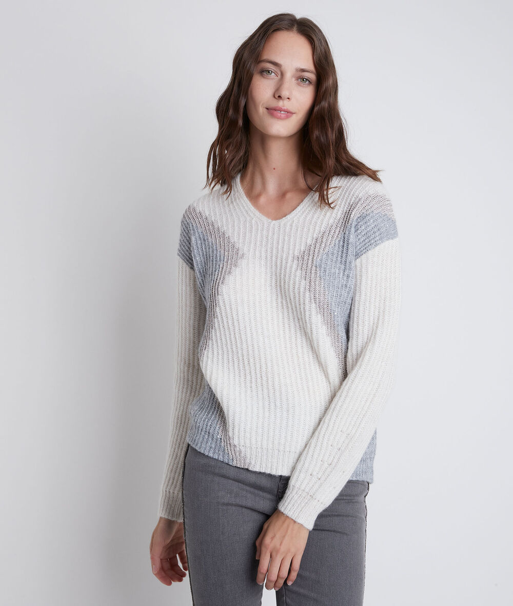 Pull en alpaga mélangé rico ecru.