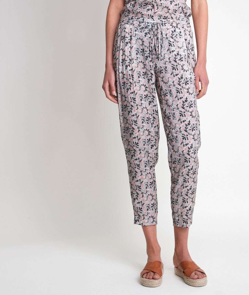Pantalon en coton imprimé blush Flynn | 1-2-3 Pantalon en coton imprimé blush Flynn PhotoZ | 1-2-3