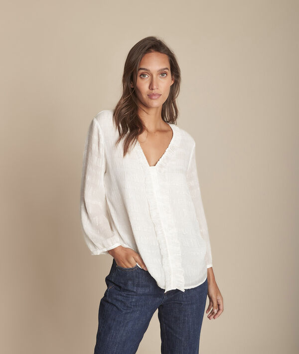 Blouse écrue en lurex Marie | 1-2-3 Blouse écrue en lurex Marie PhotoZ | 1-2-3
