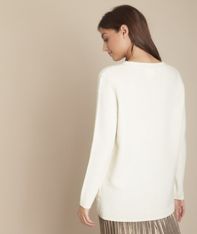 Gilet en laine écru frimas ecru.