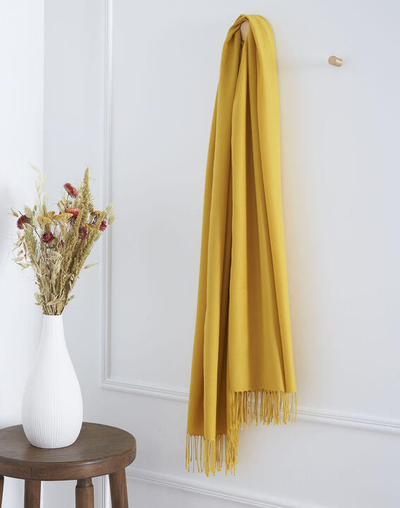 Foulard anis à franges Fossette | 1-2-3 Foulard anis à franges Fossette PhotoZ | 1-2-3