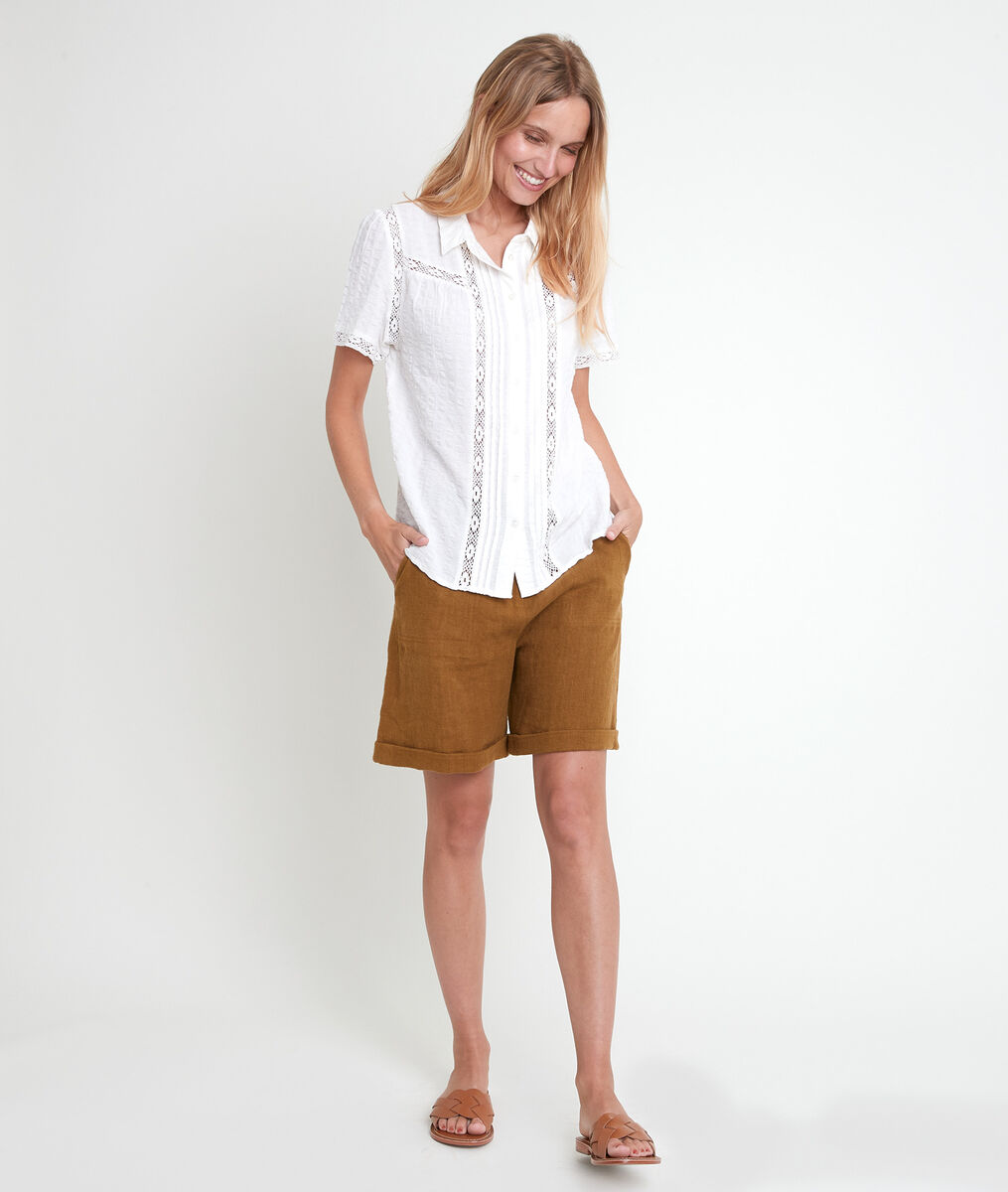 Blouse écrue en dentelle Tiliane | 1-2-3 Blouse écrue en dentelle Tiliane PhotoZ | 1-2-3