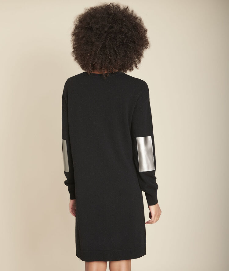 Robe en cachemire noire ficus noir.