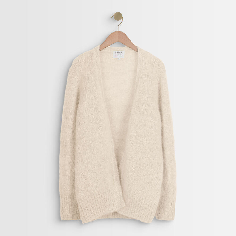 Gilet en mohair mélangé rozelle ecru.