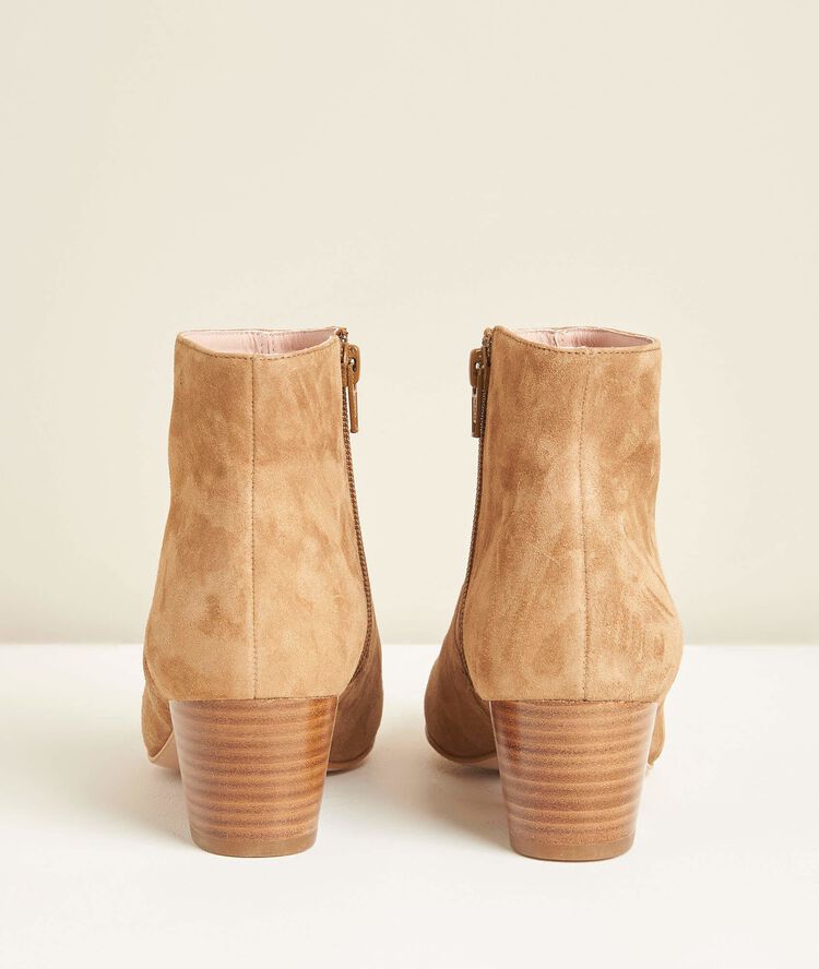 Bottines à talon camel bimatière kendal camel.