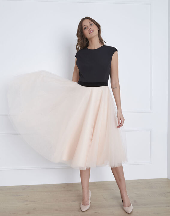 Robe dansante bimatière tulle Haupe | 1-2-3 Robe dansante bimatière tulle Haupe PhotoZ | 1-2-3