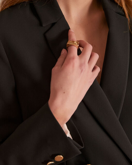 Veste noire longue crois&eacute;e microfibre florine noir.