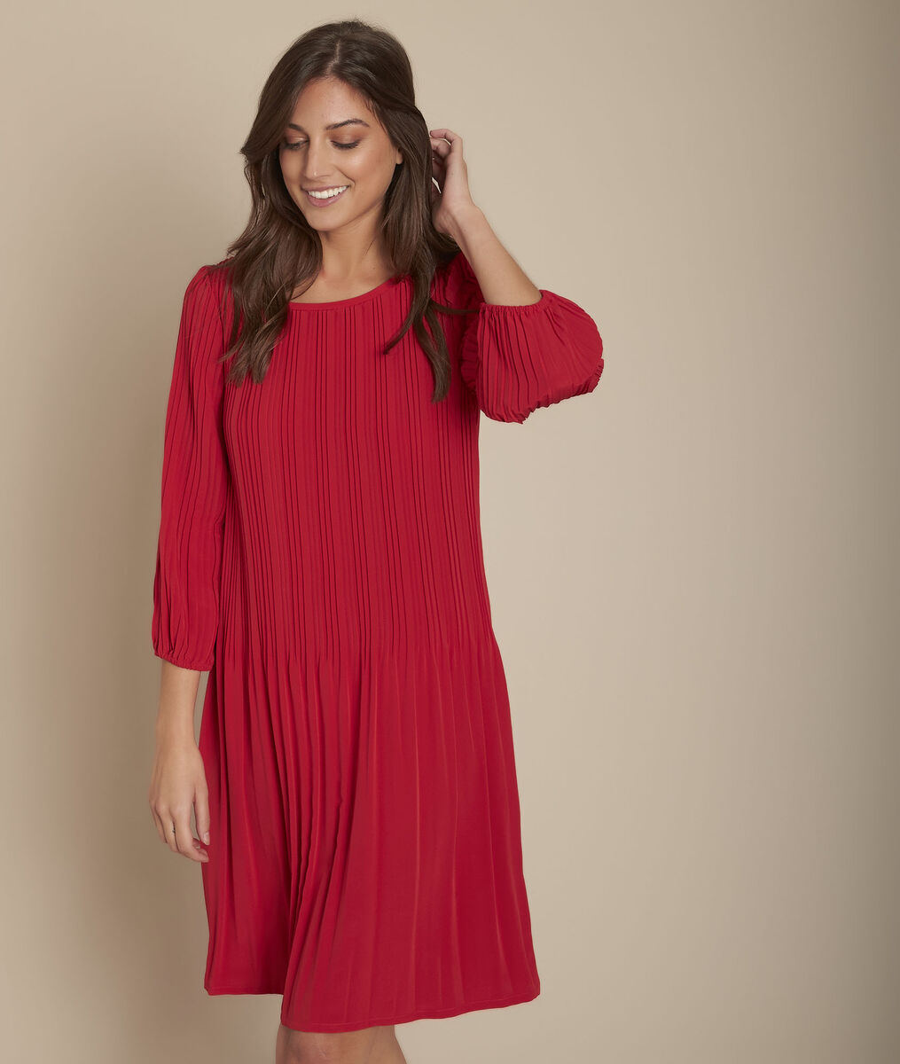 Robe plissée rouge Iris | 1-2-3 Robe plissée rouge Iris PhotoZ | 1-2-3
