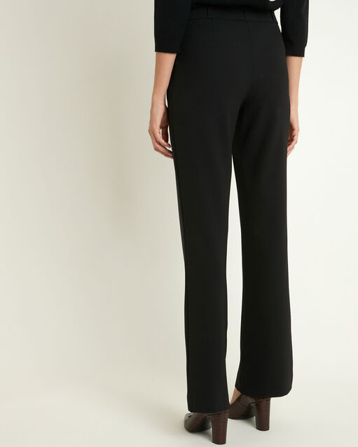 Pantalon noir à pont en microfibre hubert noir.