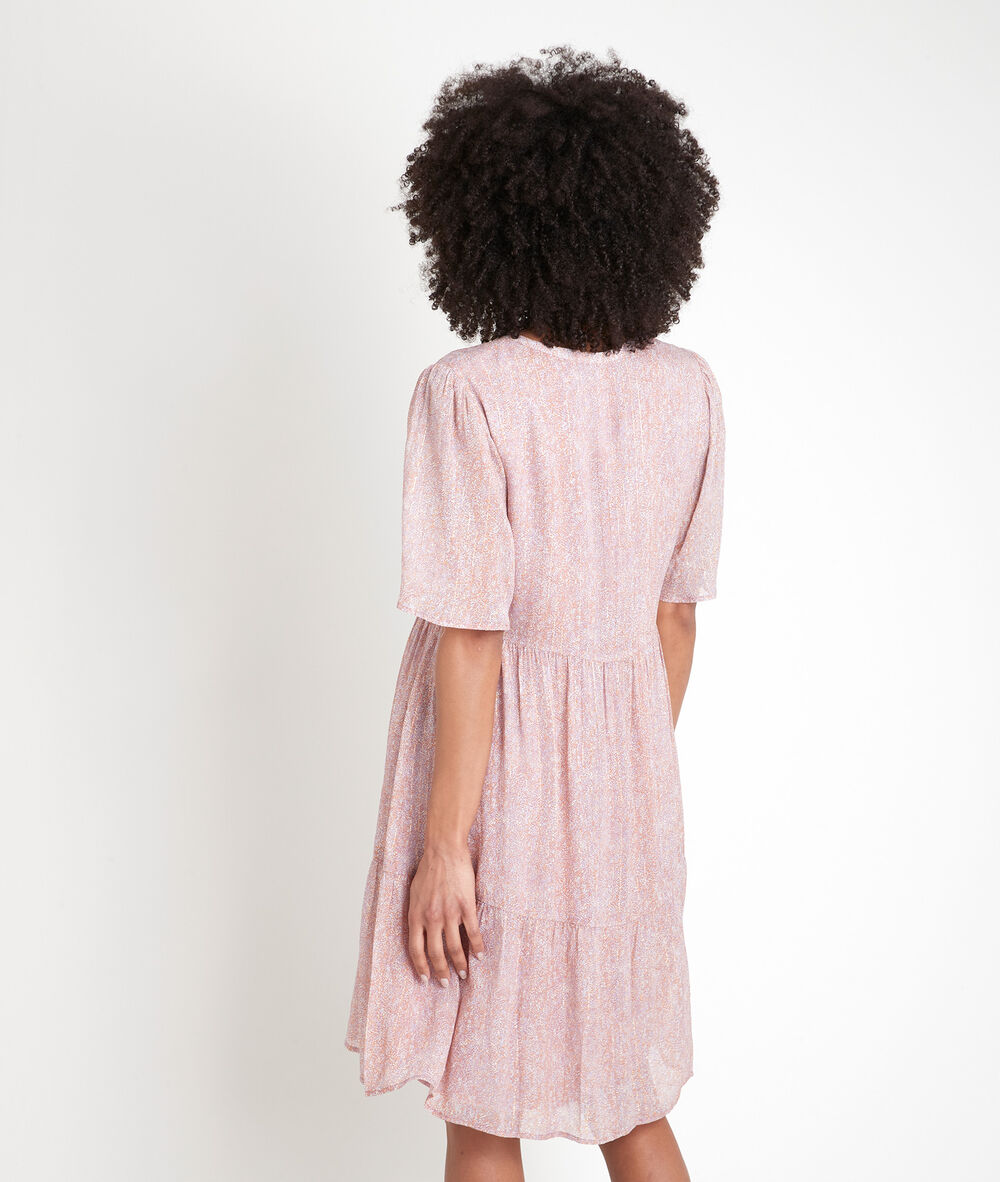Robe imprimée lurex laure blush.