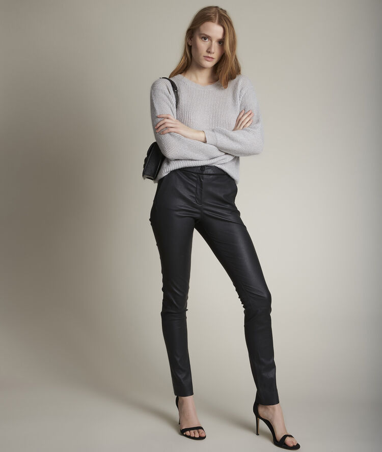 Pullover grau meliert flamboyant mausgrau.