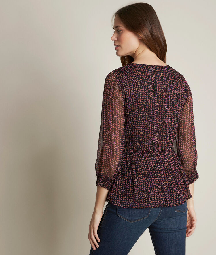Blouse imprimée esmée noir.