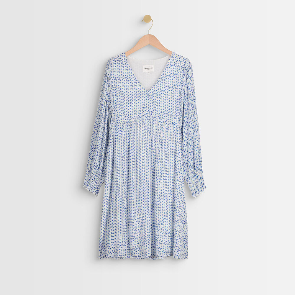 Robe imprimée nelia ecru.