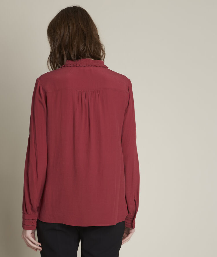 Blouse à col plissé elorine peche.