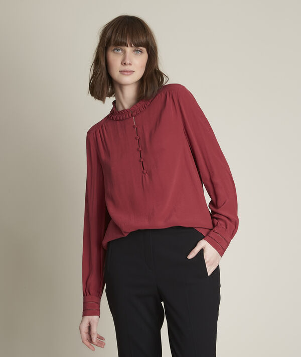 Blouse à col plissé Elorine | 1-2-3 Blouse à col plissé Elorine PhotoZ | 1-2-3