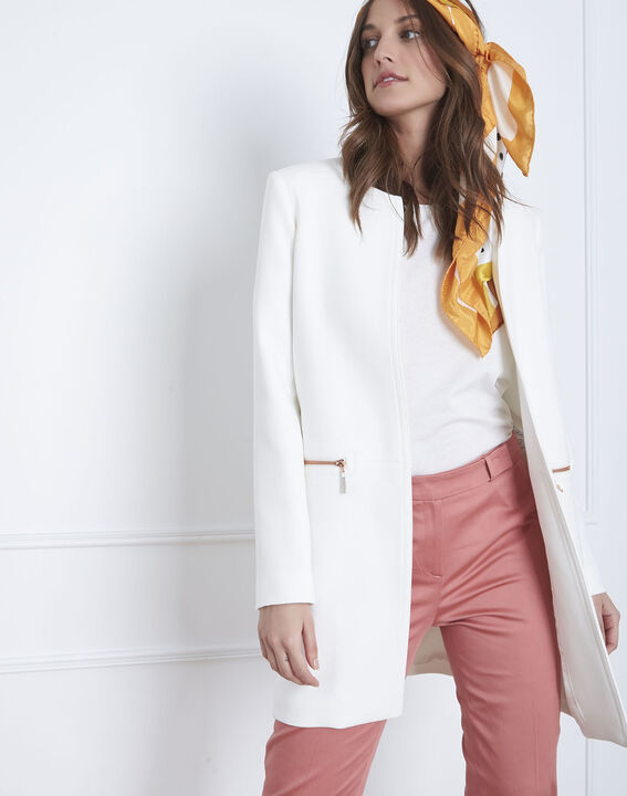 Manteau écru zips Kaya | 1-2-3 Manteau écru zips Kaya PhotoZ | 1-2-3