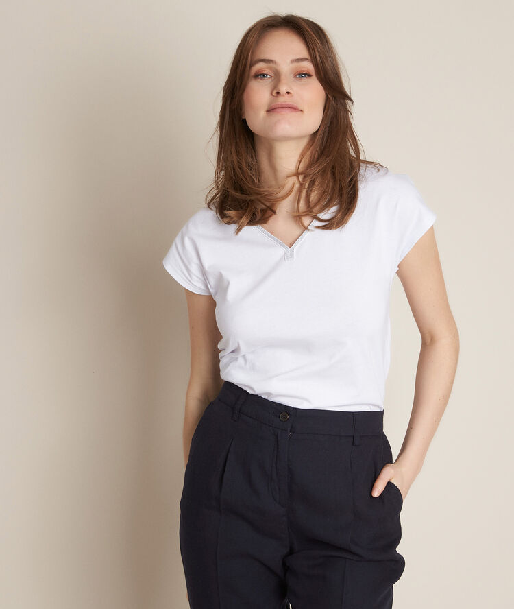 Tee-shirt en coton biologique robin blanc.