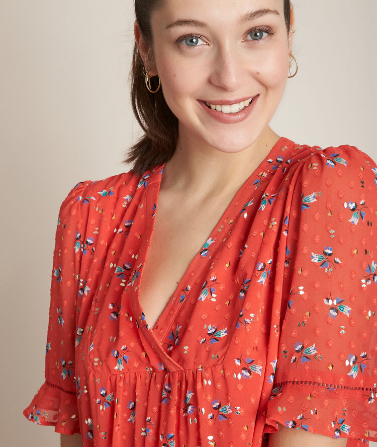 Robe imprimée chana coquelicot.