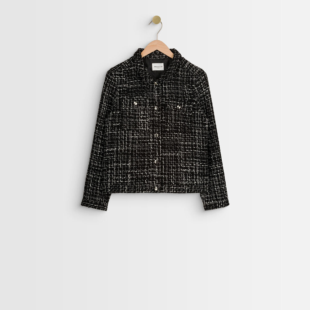 Veste en tweed tao noir.