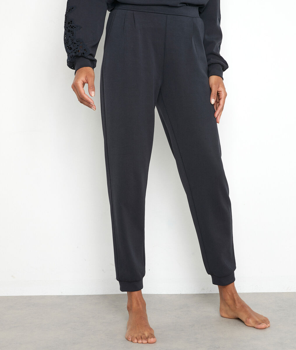 Marineblauwe jersey broek Ever | 1-2-3 Marineblauwe jersey broek Ever PhotoZ | 1-2-3
