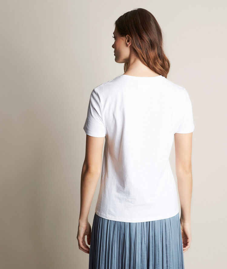 Tee-shirt sérigraphié rania ecru.