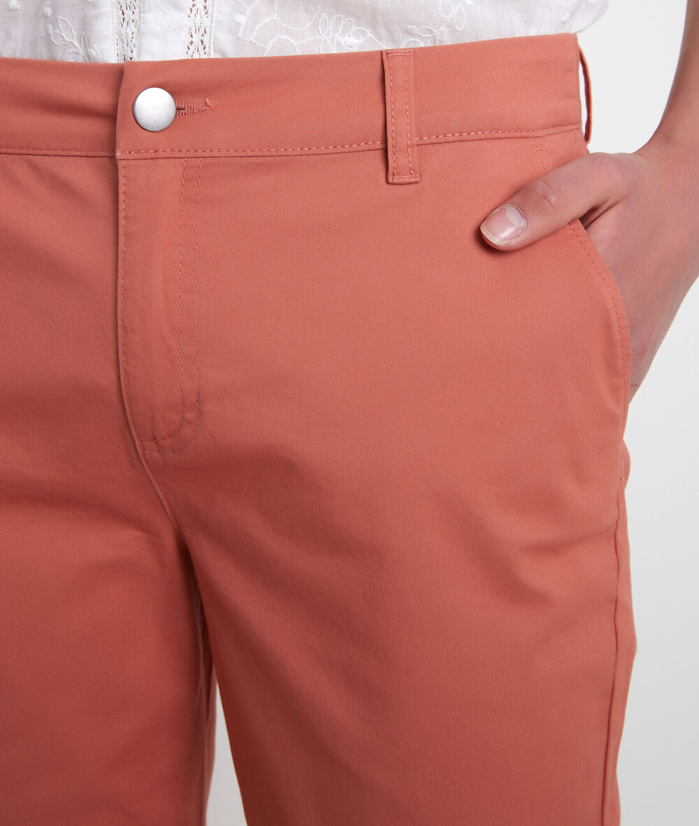 Oranjerode straight-fit broek van katoen francis make up.