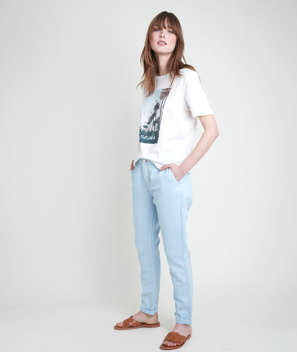 Pantalon cigarette pure bleached Farel | 1-2-3 Pantalon cigarette pure bleached Farel PhotoZ | 1-2-3