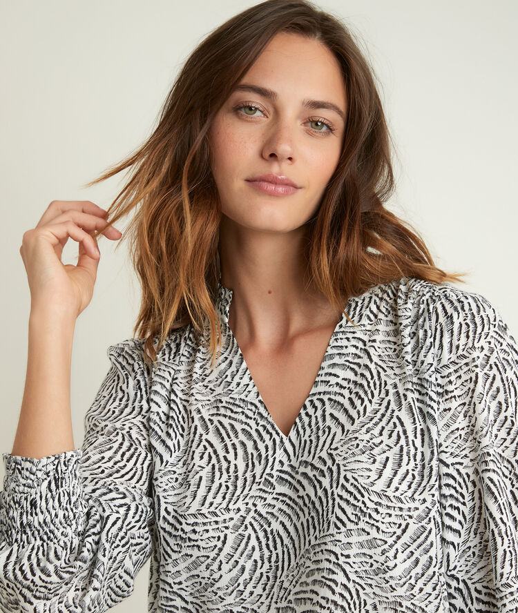 Blouse imprimée jenny noir.