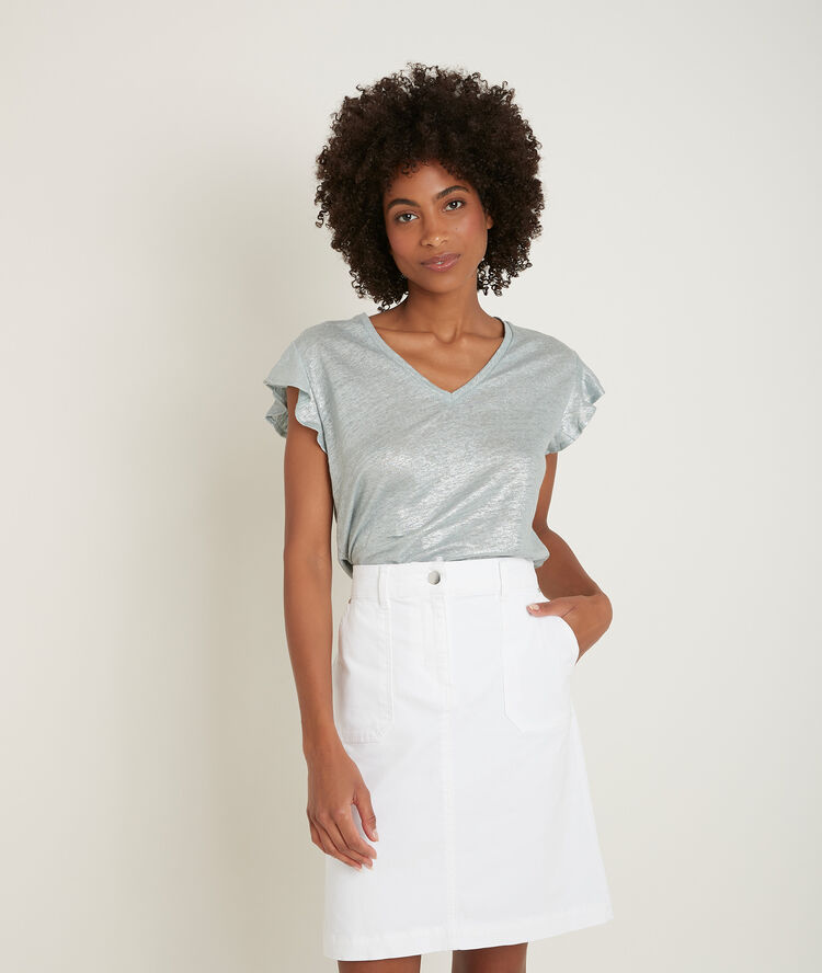 Top en lin céladon diva celadon.