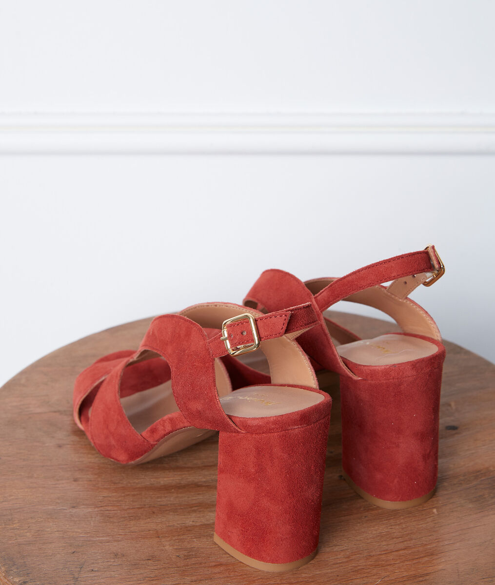 Sandales rouges en cuir Glenda | 1-2-3 Sandales rouges en cuir Glenda PhotoZ | 1-2-3