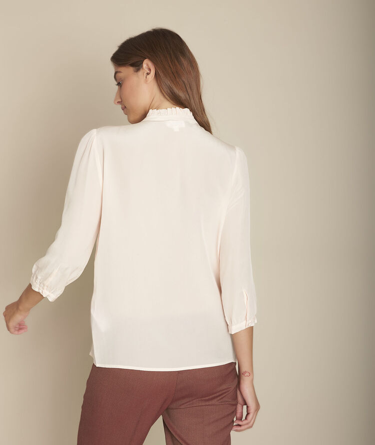 Blouse soie nude motene poudre.