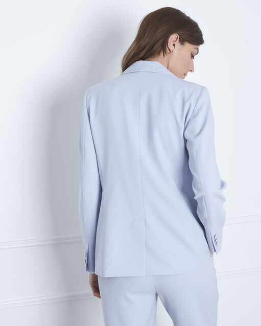 Veste bleu clair col chale stella bleu pale.