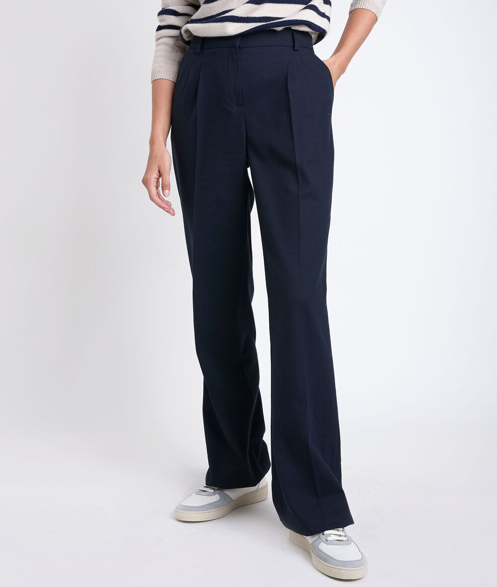 Pantalon large marine marcel marine.