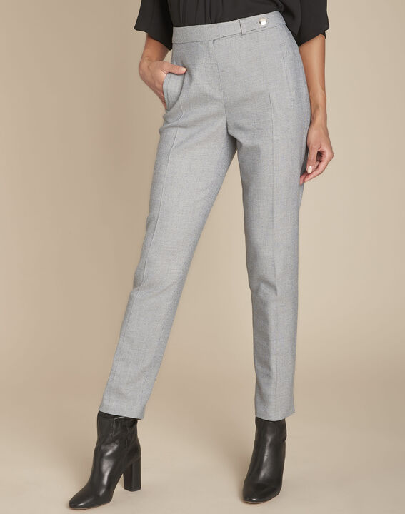 Pantalon gris chiné cigarette Eloi | 1-2-3 Pantalon gris chiné cigarette Eloi PhotoZ | 1-2-3