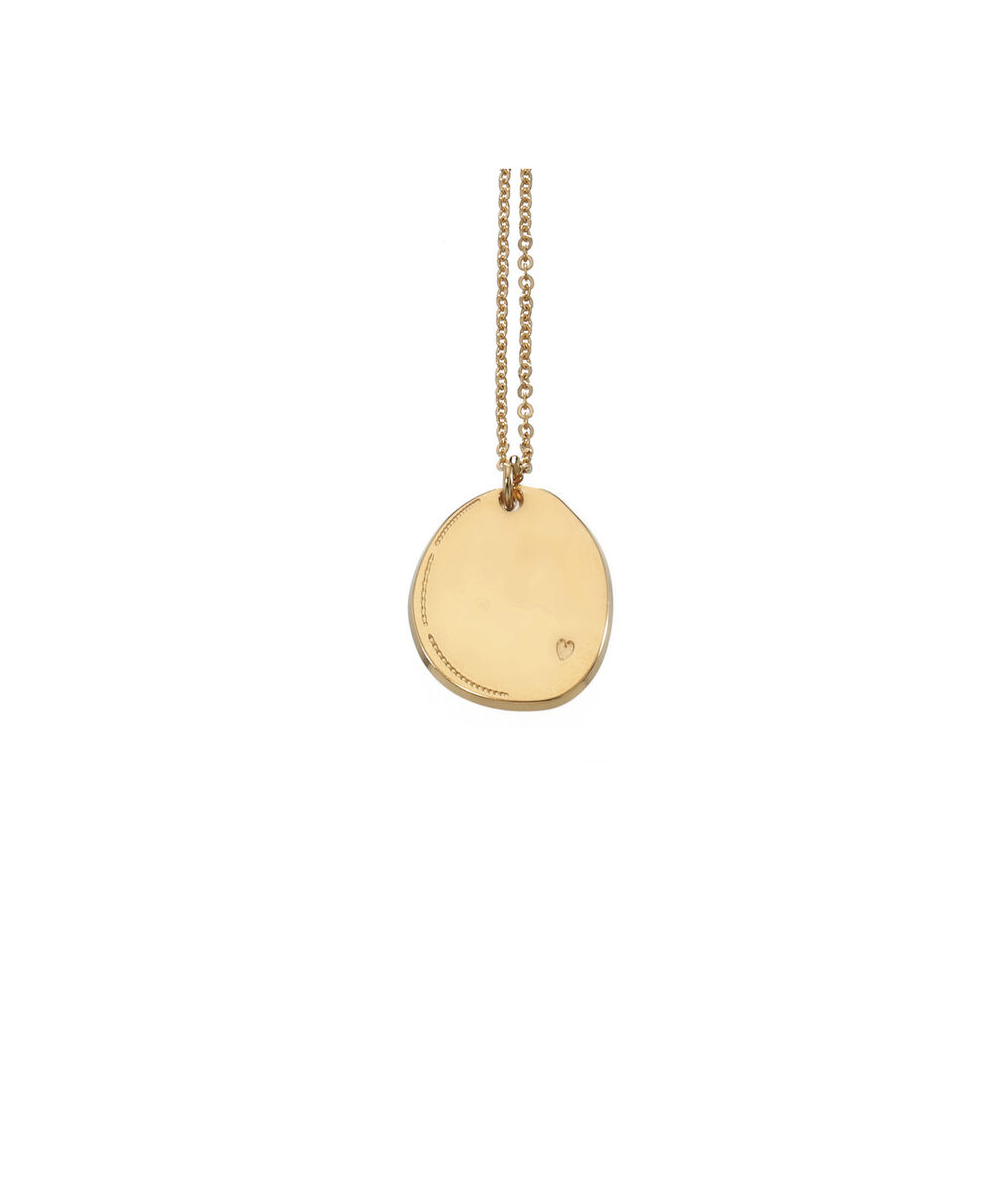 Collier médaille ovale or cœur Bijoux Léone | 1-2-3 Collier médaille ovale or cœur Bijoux Léone PhotoZ | 1-2-3