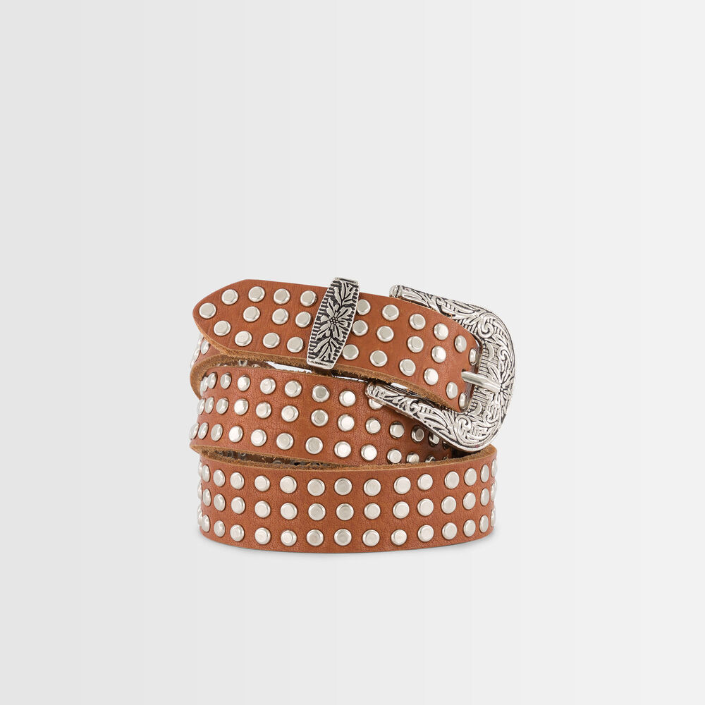 Ceinture cloutée camel sharleen camel.