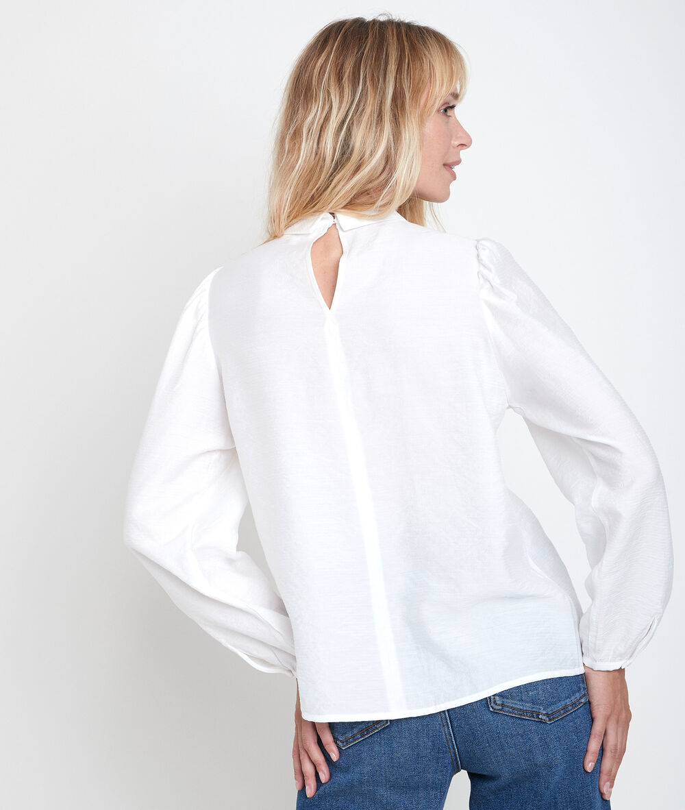 Blouse en dentelle jaren ecru.