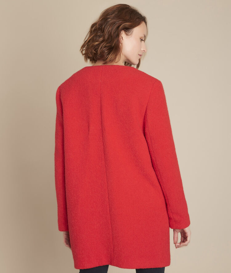Manteau en laine rouge emma grenade.