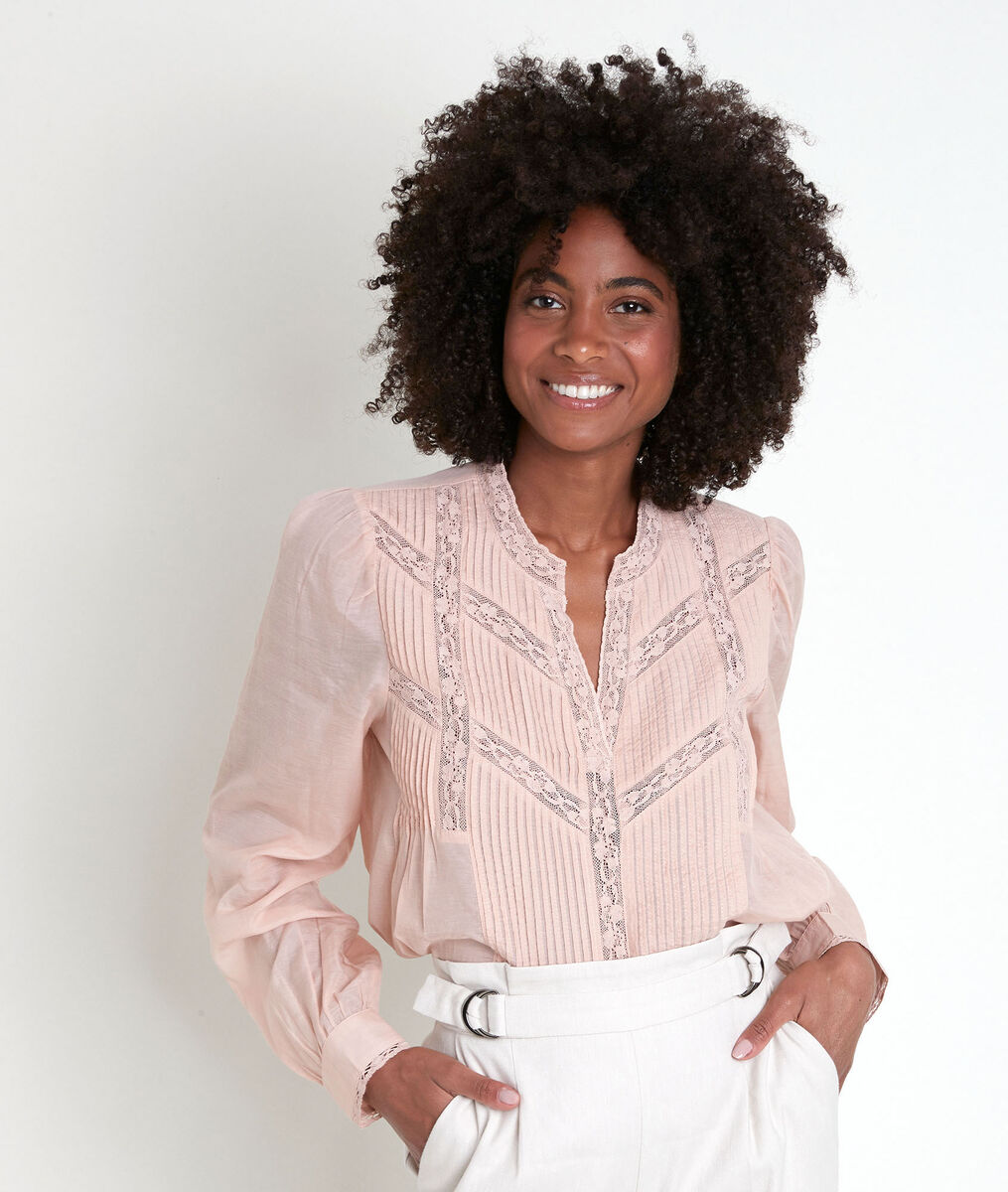 Blouse poudre en dentelle Tara | 1-2-3 Blouse poudre en dentelle Tara PhotoZ | 1-2-3