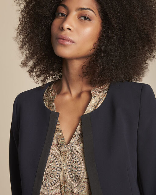 Veste marine microfibre et gros grain Charme (1) - Maison 123