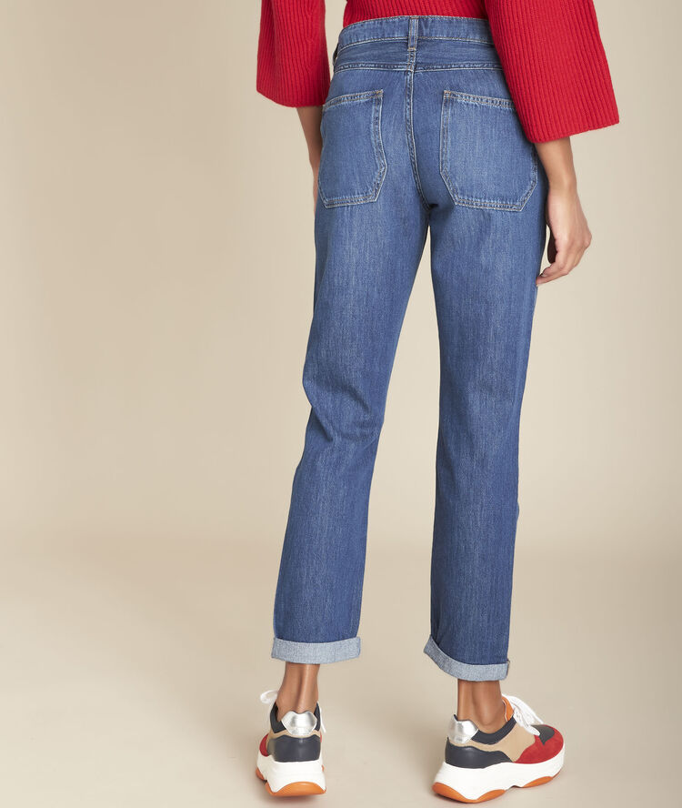 Le confort fit boyfriend brut serge indigo fonce.