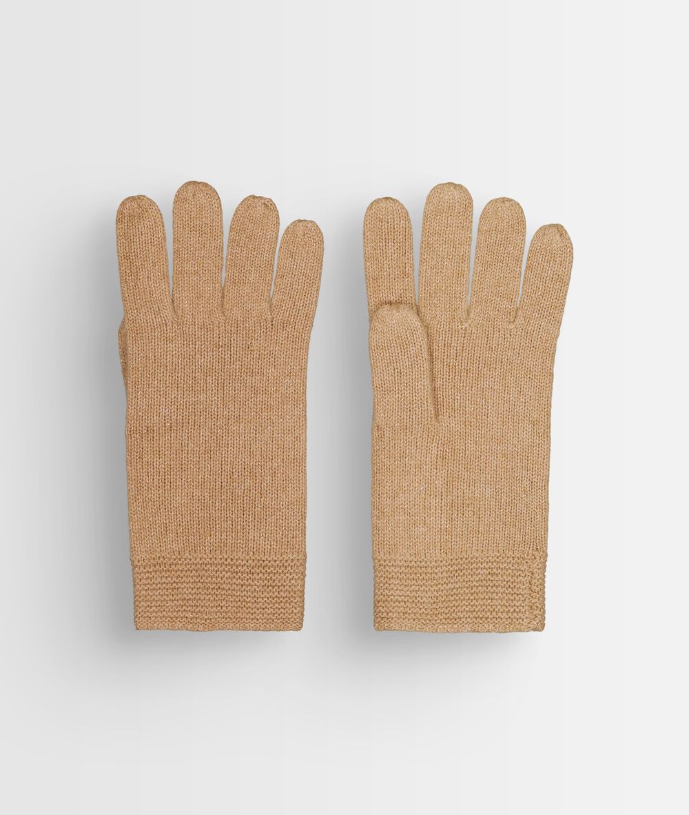 Gants en cachemire camel zack camel clair.