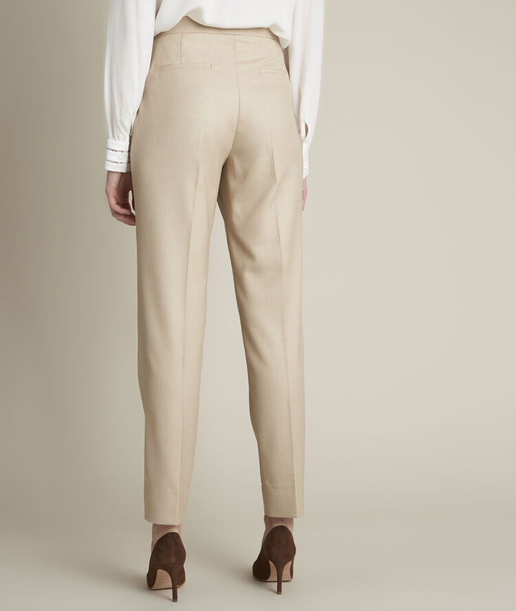 Pantalon cigarette de tailleur lara marron.